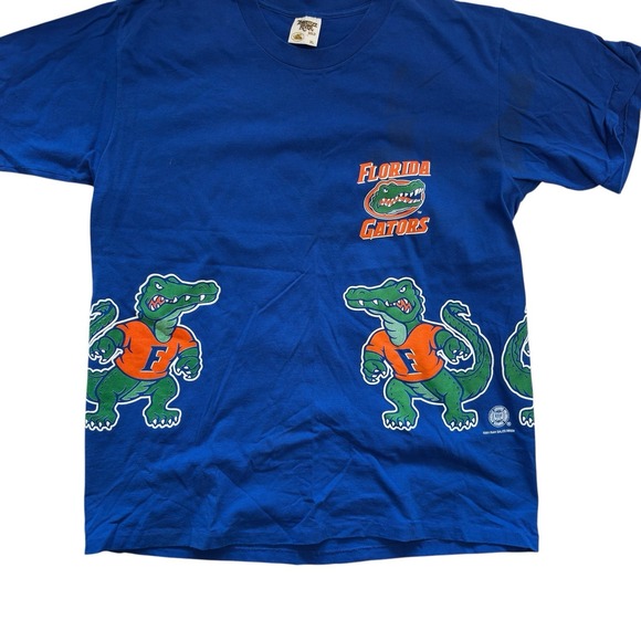Vintage 1990s Tennessee River Gold Florida Gators Double Sided Tshirt XL RAH RAH - Picture 4 of 7